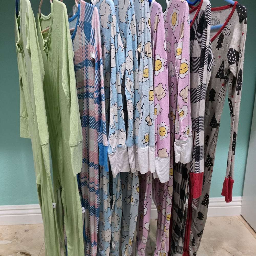 Little Sleepies Green and Blue Pajama Sets Soft and Cozy
